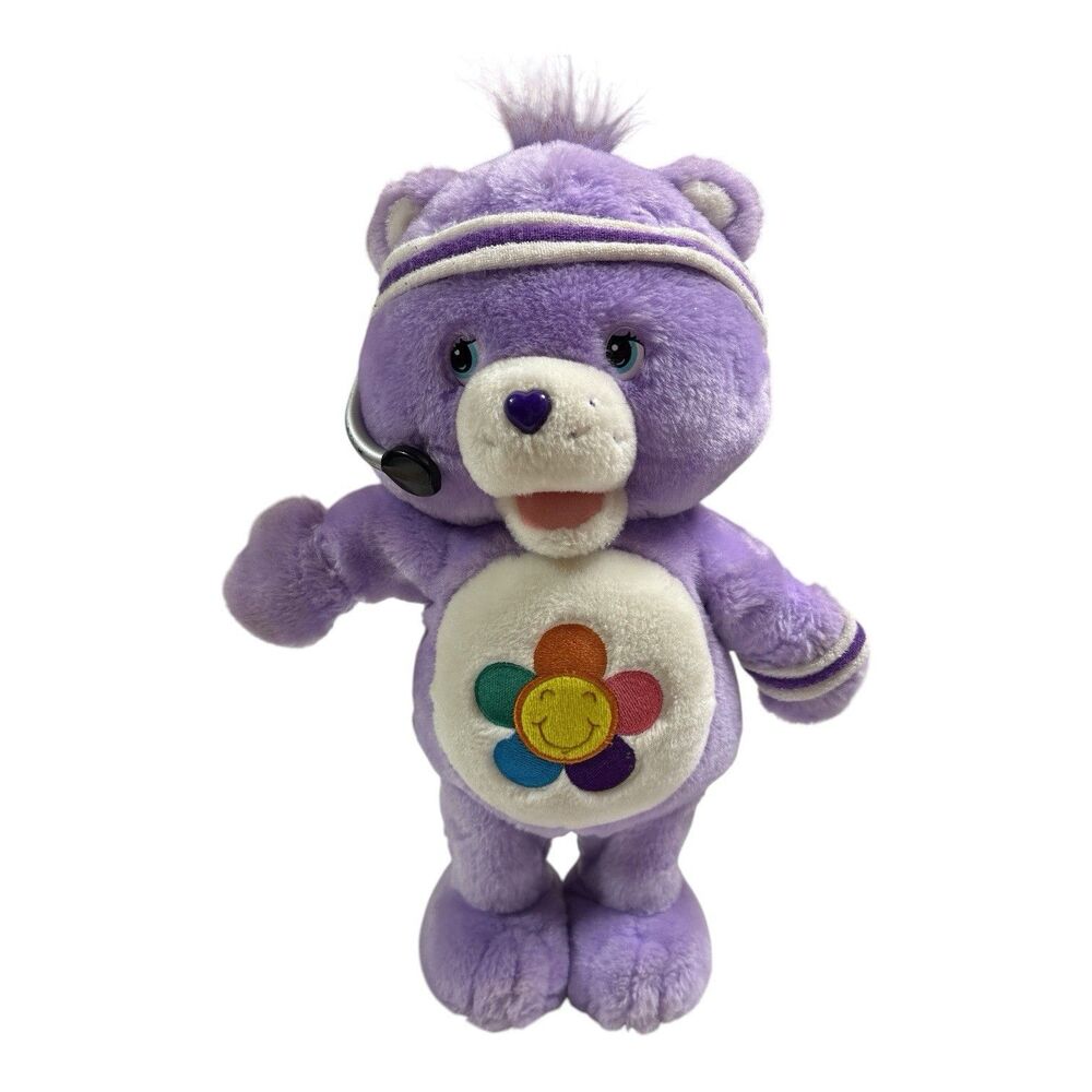 Vintage Care Bear Fit N Fun 15" Harmony Bear Singing Exercising 2004 Tested